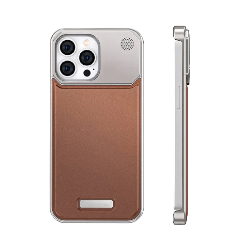 Leather Aluminum Metal Case